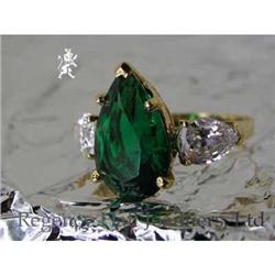 RHJ  Simulated Emerald ( YAG) & Cubic Zirconium #940415