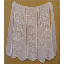 Antique FILET LACE APRON #940512