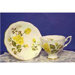 Cup & Saucer Yellow Rose SUNSET #940543