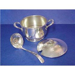 Silver 3 Piece Serving Dish Figural Lid #940561