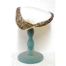 early 1900's Beaded Satin Fancy Hat #940576