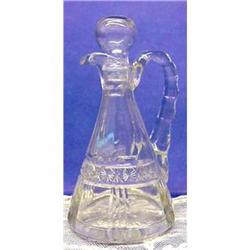Old Cut Glass Crystal  Vinegar or Oil JUG  #940611