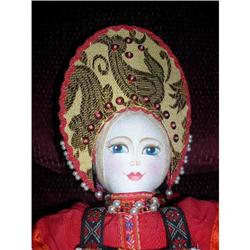 Russian cloth doll with printed features #940686
