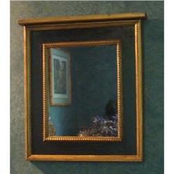 Trumeau Accent Mirror-Black with Gold Leaf Trim #940693