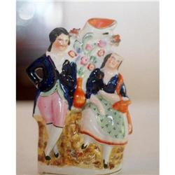 Antique Staffordshire Couple Spill Vase #940727