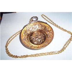 Antique Sterling/GP Tastevin with Gold Chain #940728