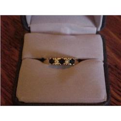 18 K YG Sapphire and Diamond Ring #940744