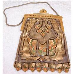 Whiting & Davis Enameled Art Deco Mesh Purse #940755