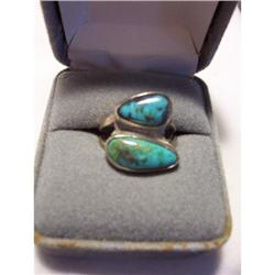 Stunning Large Sterling Silver Turquoise Ring #940763