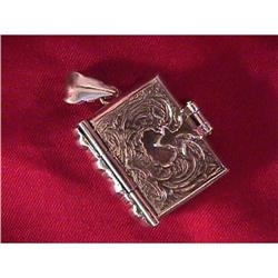 Antique Style Book Locket with engraving #940776