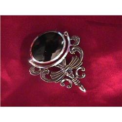 Antique Style FOB  PENDANT Onyx Pearl #940785