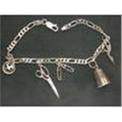 SEWING CHARM Bracelet Thimble Button #940798