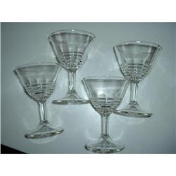 Set of Four Depression Glass Cocktail Glasses #940863