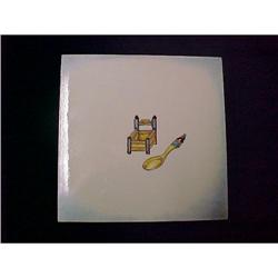 Vintage German Hand Painted Ceramic Tile #940873