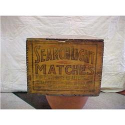 Searchlight Matches Wood Storage Box #940977