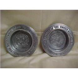 Wilton Columbia Bicentennial Armetale Ashtrays #940986