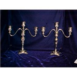 Wm Rogers & Son  3 Light Candlestick Pair, #940990