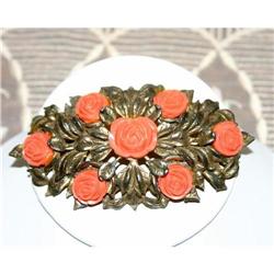 Gorgeous Vintage Bakelite Floral Brooch/Pin #941116