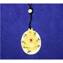 Rare Art Nouveau Carved Bakelite Necklace #941121