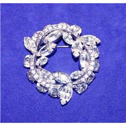 Vintage Pava Rhinestone Eternity Brooch #941129