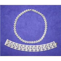 Fabulous  Art Deco Rhinestone Necklace/Bracelet #941130