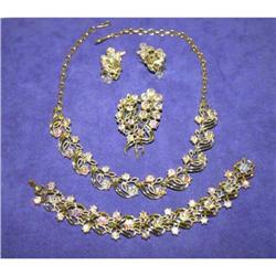 CORO Necklace Bracelet Brooch Earrings #941153