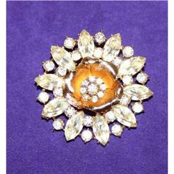 Vintage Sparkling RhinestoneTrembler Brooch #941161