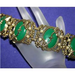 Unsigned Selro Glass Stone Bracelet #941172