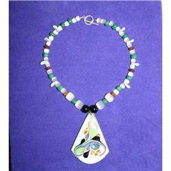 Gorgeous Vintage Beaded Abstract Necklace #941178