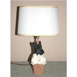 Vintage Scotty Dog Lamp Mother W/Puppies #941197