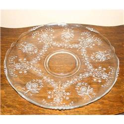 Vintage Heisey Glass Orchid Torte Plate #941214