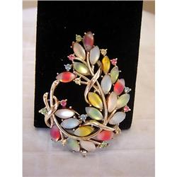 RARE...AWESOME OLD CORO BROOCH W/COLORED #941221