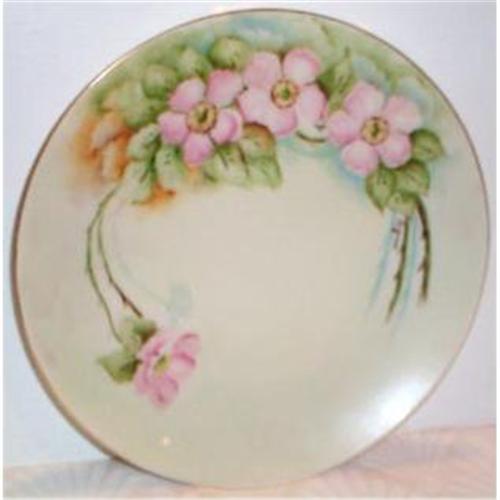 Hand Painted Limoges Wild Rose Plate #941481