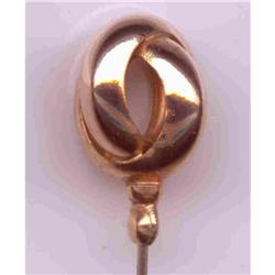 Stick Pin Gold Rings Entwined Knot #941904