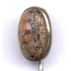 Stick Pin Agate Cabochon In Gold Mounting #941906