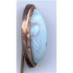 Stick Pin Blue Stone Gold Frame #941907