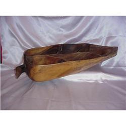 Carved leaf dish U16 #942026