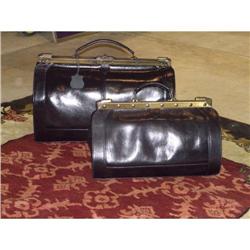 Brown handmade leather antique style doctor bag #942031