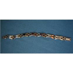 Mexican Silver Bracelet w/3 Stones #942048