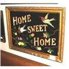 Image 1 : VINTAGE  REVERSE PAINTING ON GLASS, HOME SWEET #942067