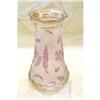Image 1 : 1899 DELAWARE, ROSE FLASHED VASE , US GLASS CO #942070