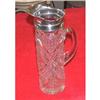 Image 1 : ORNATE PRESSED GLASS AND SILVER TANKARD LATE #942083
