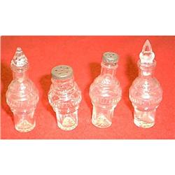 VICTORIAN CHILD'S GLASS TOY CASTER SET 4 #942093
