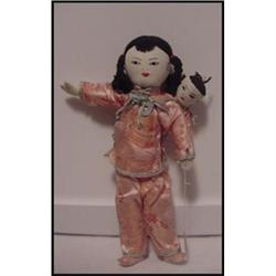 Doll Cloth Chinese Girl with Baby  #942235