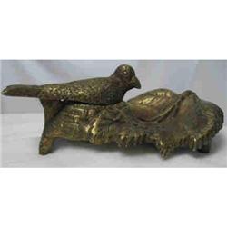Inkwell. Bird on a leaf Victorian.Heavy  #942280