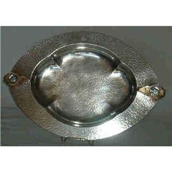 Arts and Crafts Tray Hand Hammered.Silver Plate #942303