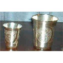 Russian Silver Liquor Tots. (2) #942326