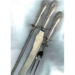 Antique Carving Set. 3 Pieces.Victorian #942336