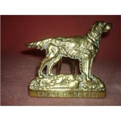 Doorknocker. Solid Brass.English Setter. #942414