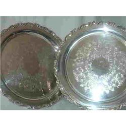 Silverplated Trays (2)Matching Servers. #942431